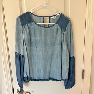 Crown & Ivy Denim Top